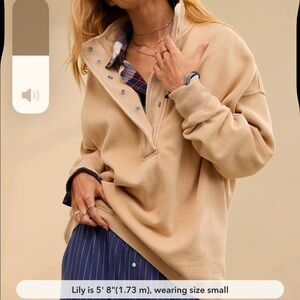 Aerie Getaway Quarter Snap sweatshirt -XS